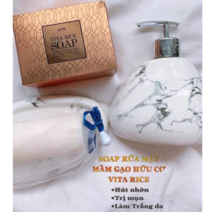 Soap rửa mặt trị sẹo rỗ Vita Rice Genie